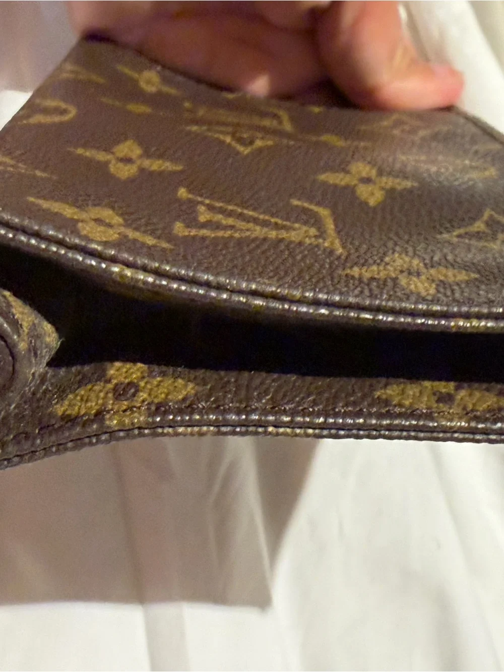 Louis Vuitton vintage Monogram Canvas Pouch - Brown & Gold Accents